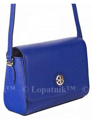 Женская сумка светло-голубая из натуральной кожи